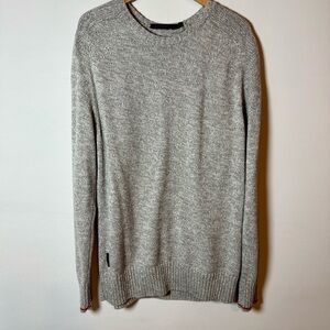 Icebreaker Men’s Soft Wool Light Gray Crewneck Sweater, Size XXL